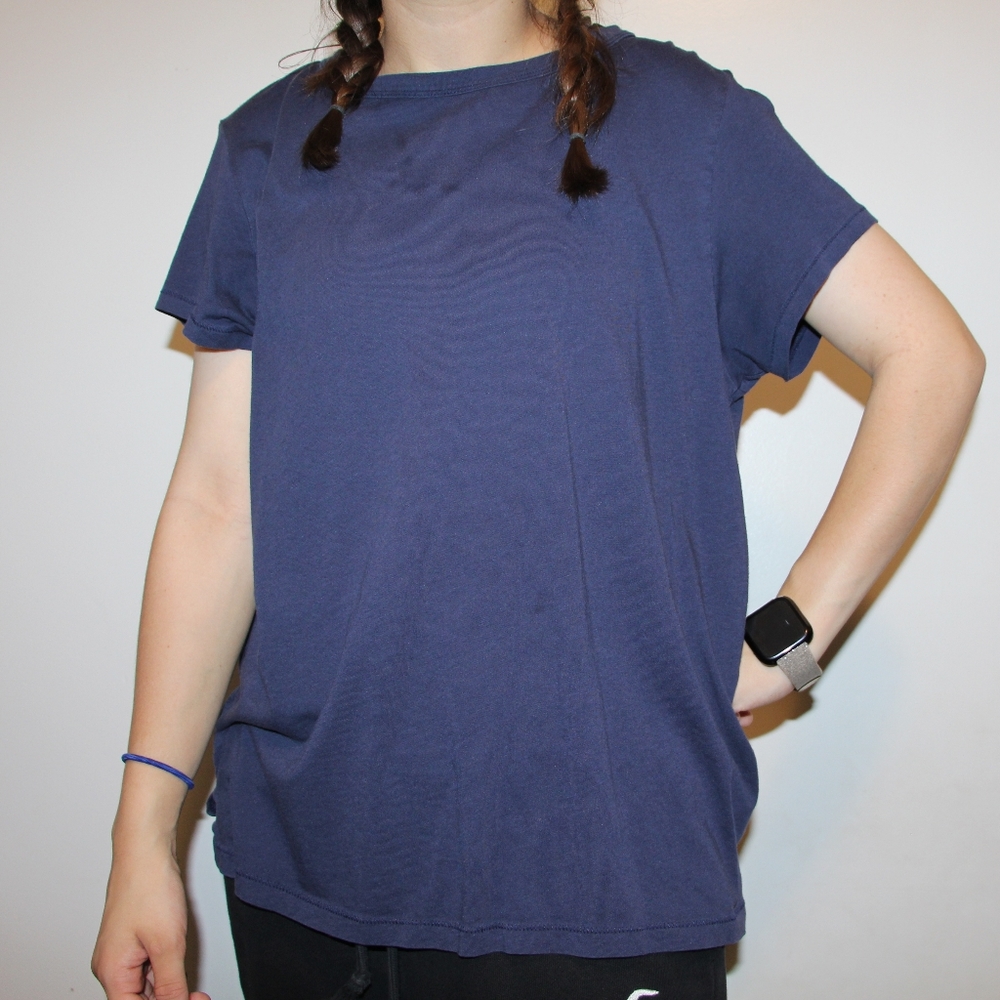 Womens Blue Aerie Tee